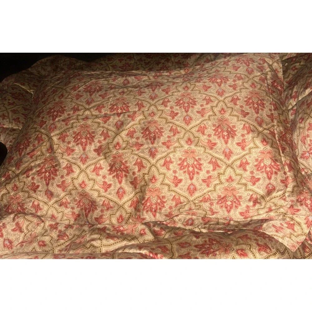 RALPH LAUREN King Comforter 2 Shams 2 Decorative Pillows Langham Red Paisley
